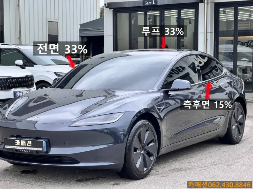 Tesla Model 3のカーフィルム施工事例｜費用目安・仕上がり 施工写真 2-1
