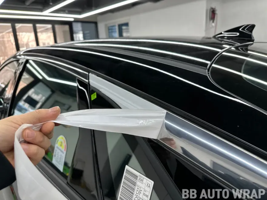Kia K5 DL3のカーラッピング事例|クローム除去で印象チェンジ 施工写真 2-1