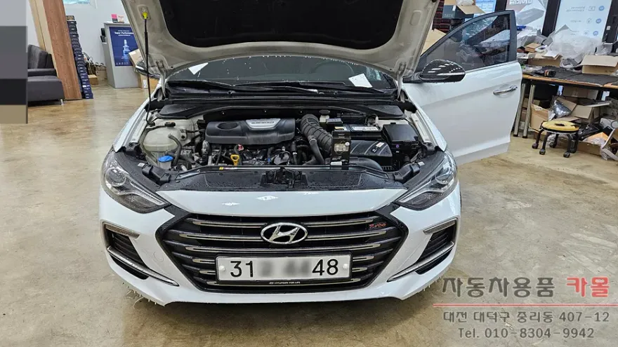 Hyundai Elantra Sport lighting upgrade installation result