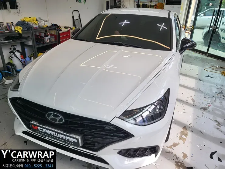 Hyundai Sonata DN8 PPF施工事例｜費用目安と仕上がり 施工写真 1-1