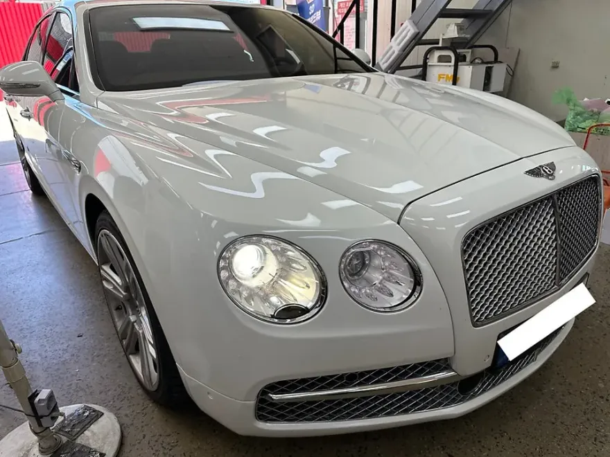 Bentley Flying Spur lighting upgrade installation result