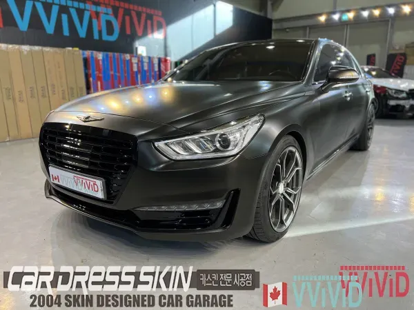 Genesis EQ900のカーラッピング事例|費用目安・仕上がり 施工写真 2-1
