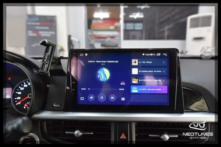 Kia Morning JAのAndroid Auto・CarPlay取付事例 施工写真 4-2