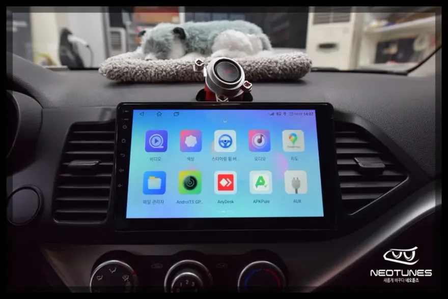 Kia MorningのAndroid Auto・CarPlay取付事例 施工写真 2-2