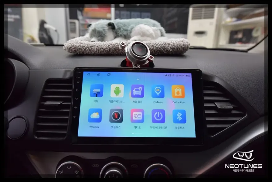 Kia MorningのAndroid Auto・CarPlay取付事例 施工写真 3-2