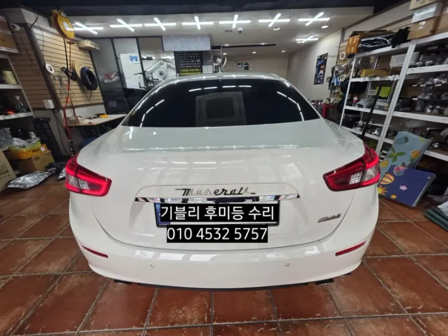 Maserati Ghibli lighting upgrade installation result