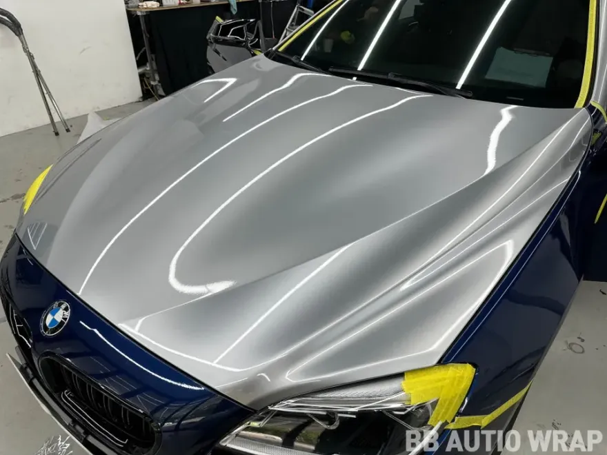 BMW 6 Seriesのカーラッピング事例|GTシルバーの仕上がり 施工写真 3-2