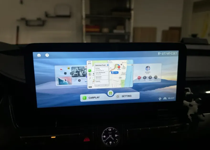 Audi A8のAndroid Auto・CarPlay取付事例 施工写真 4-2