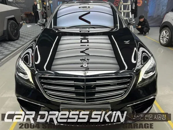 Mercedes-Benz S63 AMGのカーラッピング事例|クローム除去 施工写真 1-2