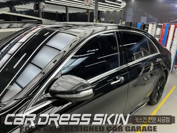 Mercedes-Benz S63 AMGのカーラッピング事例|クローム除去 施工写真 2-3