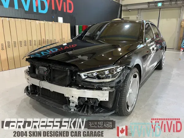 Mercedes-Benz S-Class W222 デュオトーンラッピング事例 施工写真 1-1