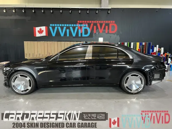 Mercedes-Benz S-Class W222 デュオトーンラッピング事例 施工写真 3-1