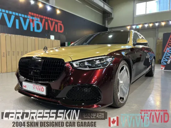 Mercedes-Benz S-Class W222 デュオトーンラッピング事例 施工写真 1-2
