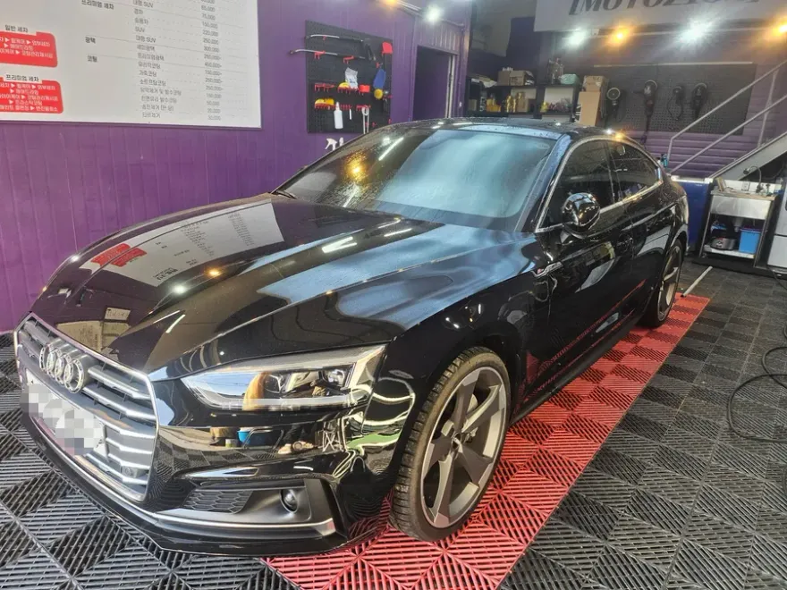 Audi A5のガラスコーティング事例|韓国での施工例 施工写真 3-1
