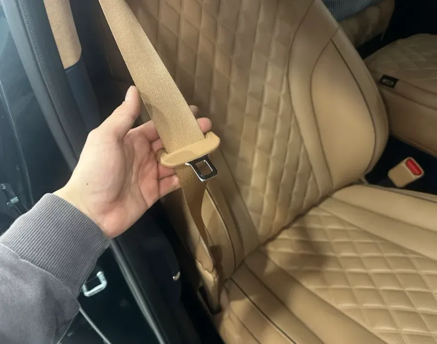 Genesis GV80 Interior Customization Review — Red Seatbelts photo 2