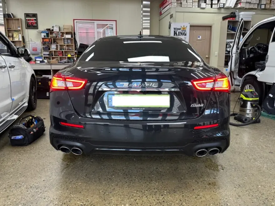 Maserati Ghibli lighting upgrade installation result