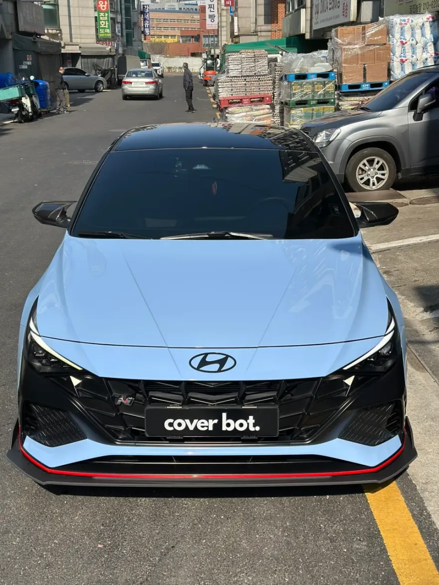 Hyundai Elantra Nのカーラッピング事例 施工写真 1-3