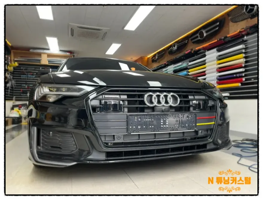 Audi A6のグリルラッピング事例|高級感アップのカスタム 施工写真 1-1