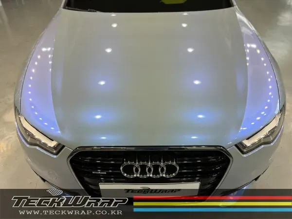 Audi A6 カメレオンラッピング事例|費用目安・仕上がり 施工写真 4-2