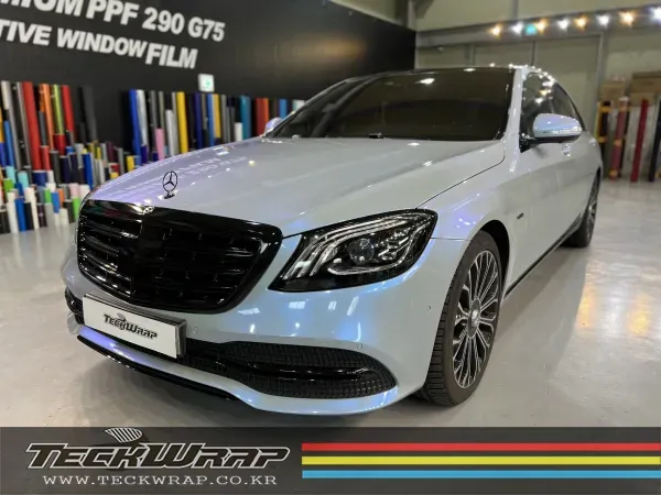 Mercedes-Benz S-Classのカーラッピング事例|費用目安・仕上がり 施工写真 3-1