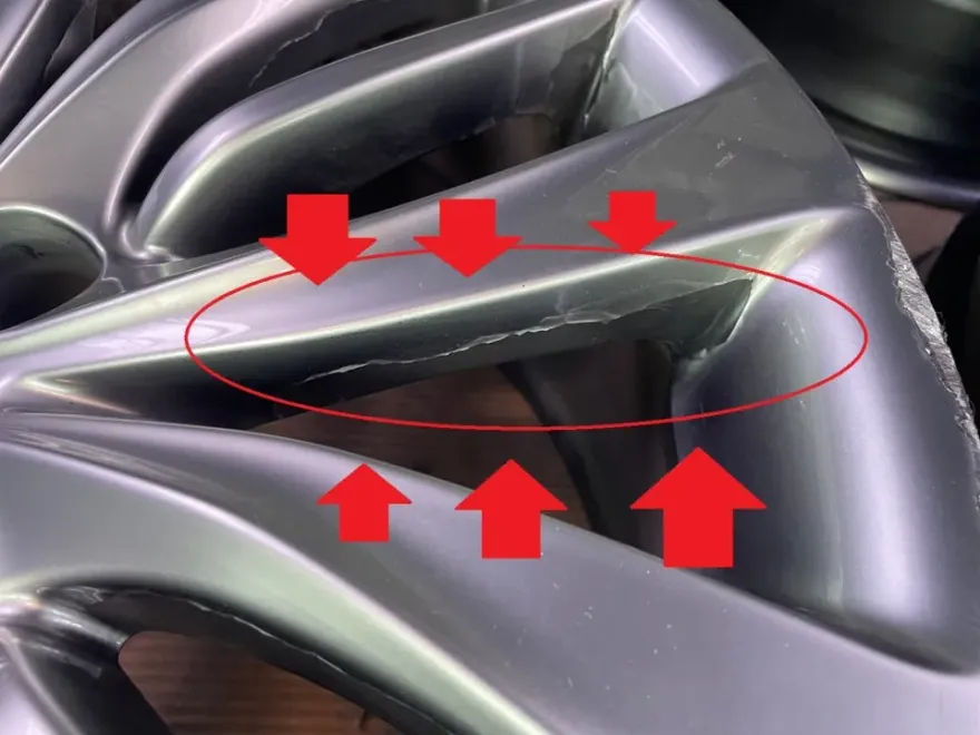 Genesis G80 DHのホイールリペア・塗装事例 施工写真 4-1