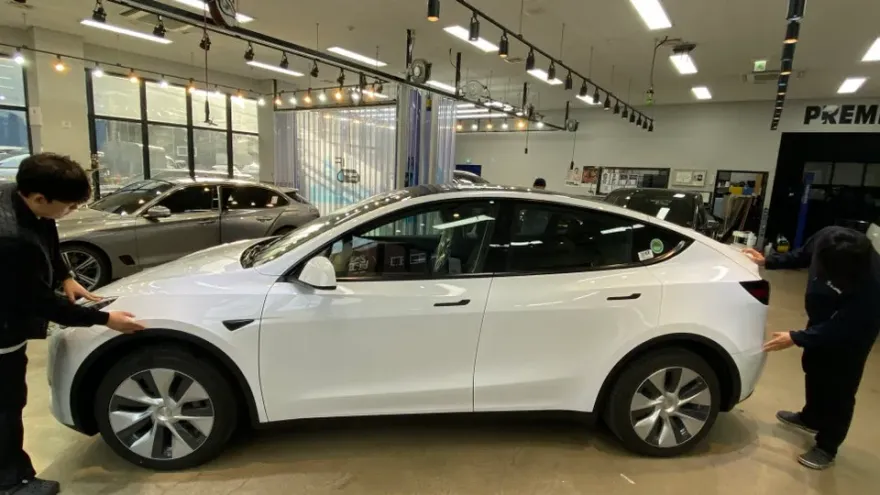 Tesla Model Yのガラスコーティング事例|費用目安・仕上がり 施工写真 3-2