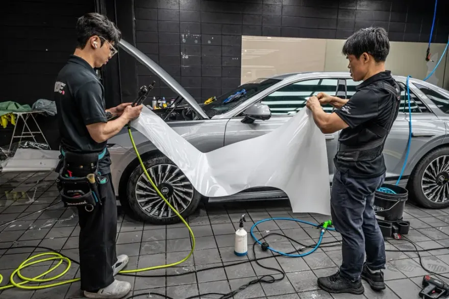 Hyundai Grandeur GN7のPPF施工事例|費用目安と仕上がり 施工写真 2-3