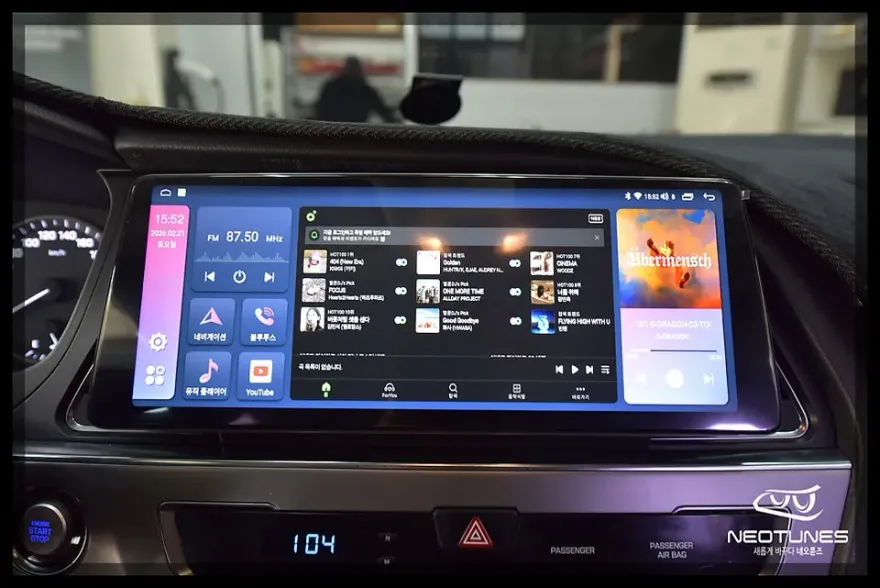 Hyundai Sonata LFのAndroid Auto・CarPlay取付事例 施工写真 3-2