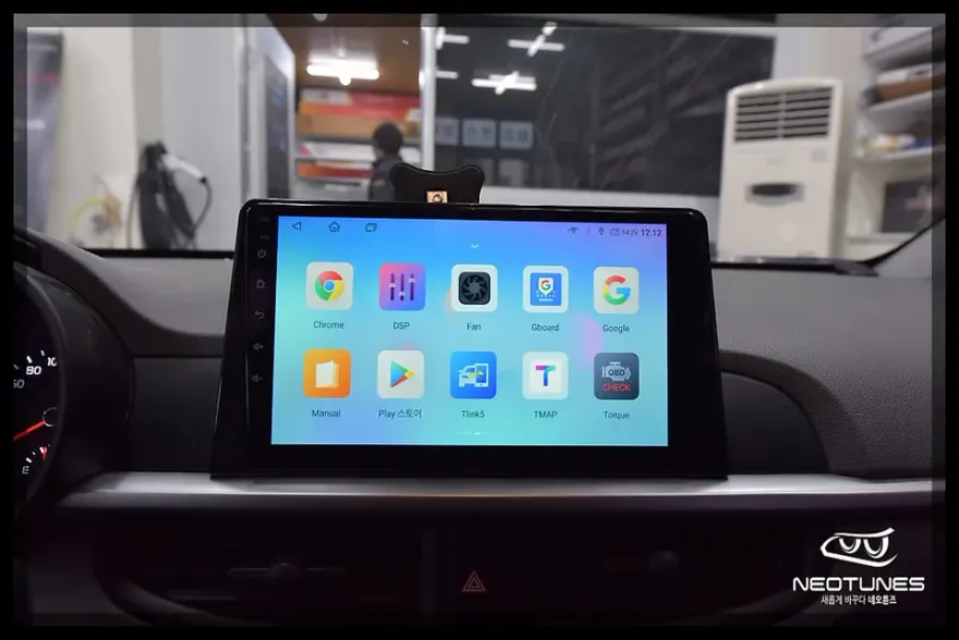 Kia Morning JAのAndroid Auto・CarPlay取付事例 施工写真 4-2