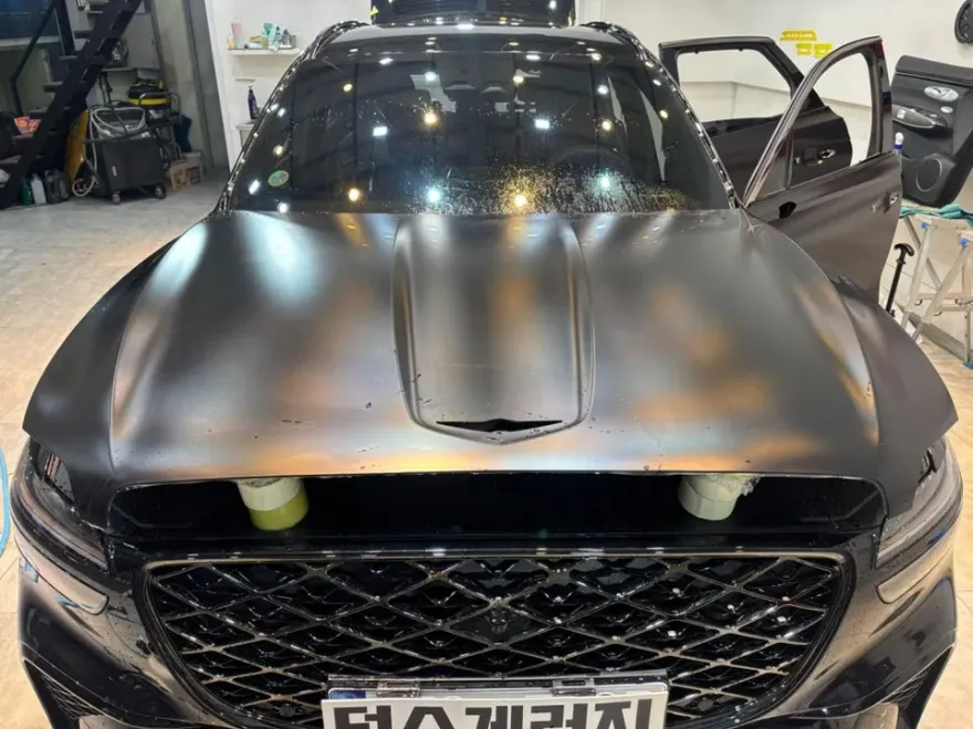 Genesis GV70のPPF施工事例 施工写真 1-2