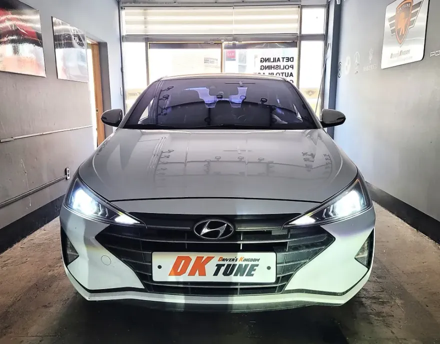 Hyundai Elantra AD lighting upgrade installation result