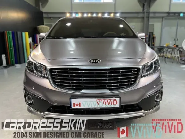 Kia Carnival KA4 PPF施工事例:無光クロームラッピングとの組み合わせ 施工写真 3-1