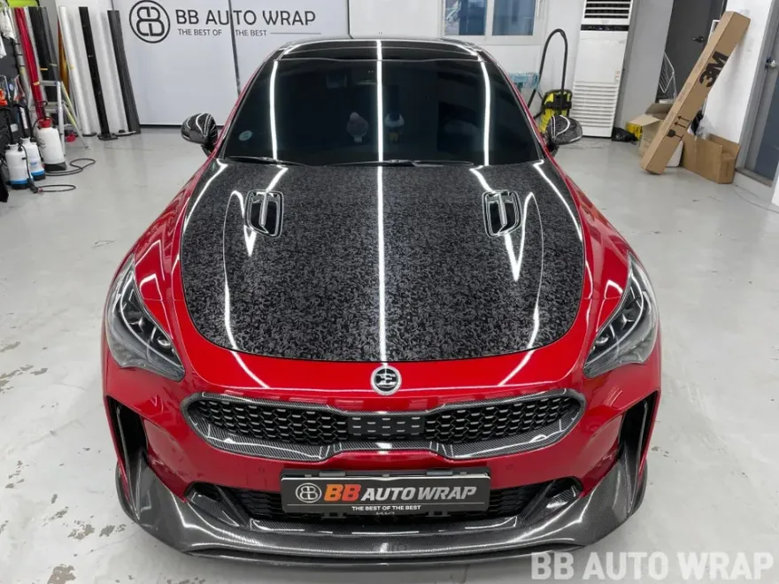 Kia Stinger vinyl wrap installation result
