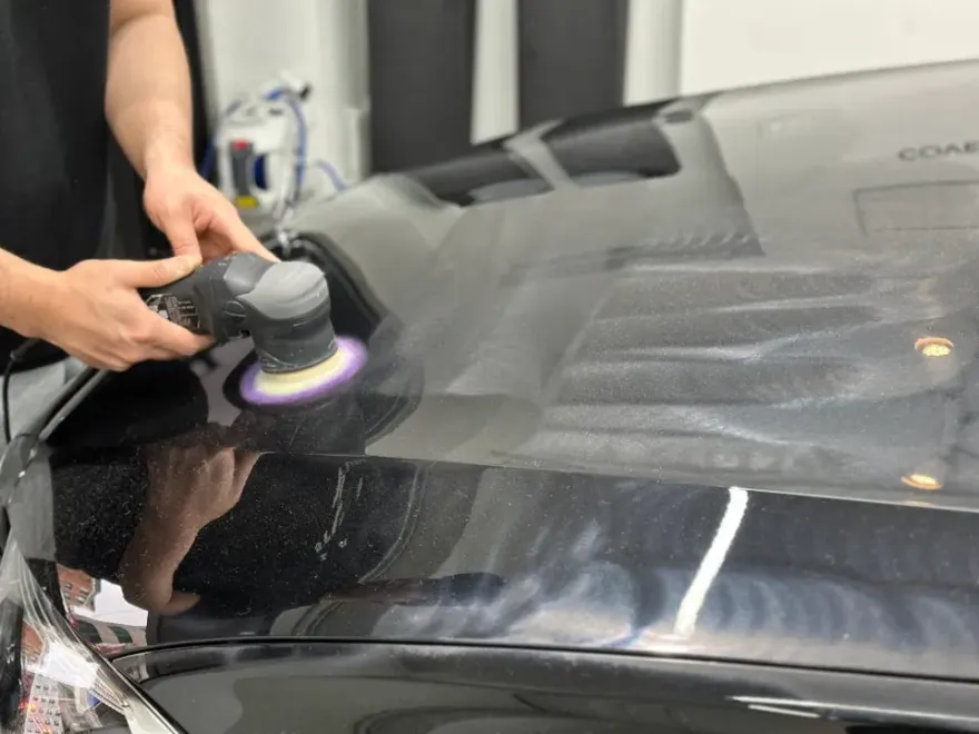 Mercedes-Benz S-Class W223のガラスコーティング事例 施工写真 3-2