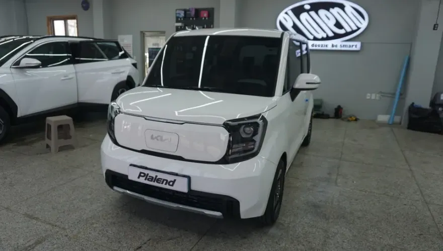 Kia Ray EV lighting upgrade installation result