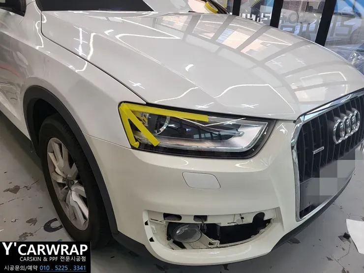 Audi Q3のカーラッピング事例|中古車が新車のように 施工写真 3-3