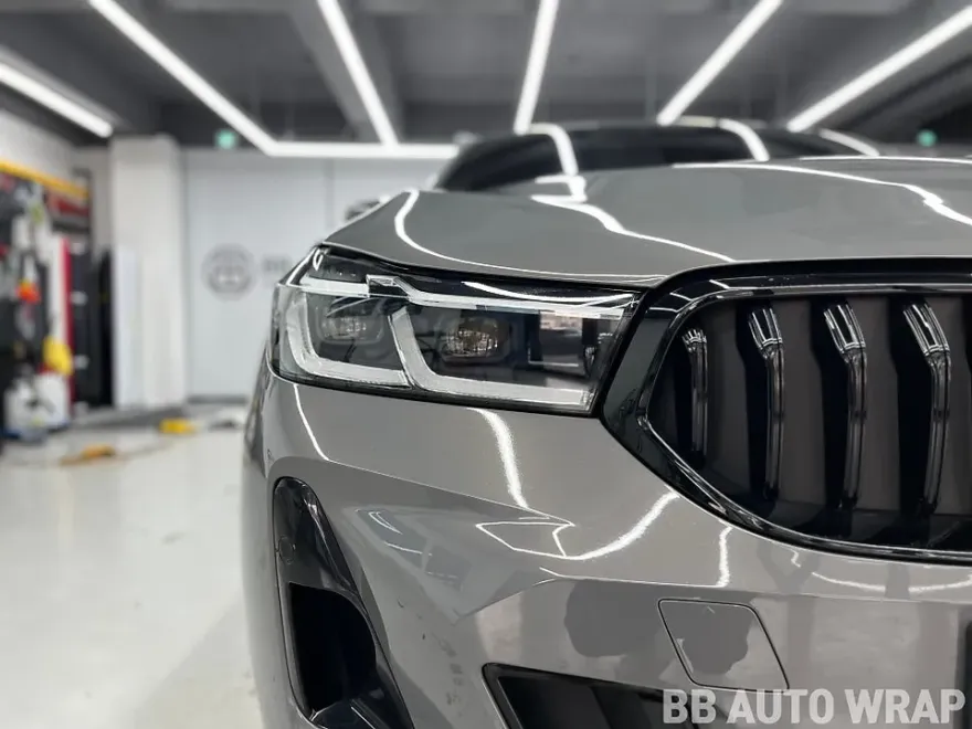 BMW 6 Series GTのPPF施工事例|ヘッドライト保護とドレスアップ 施工写真 2-1