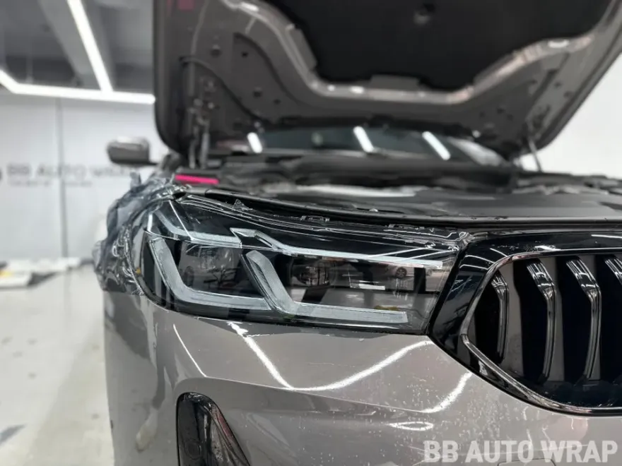BMW 6 Series GTのPPF施工事例|ヘッドライト保護とドレスアップ 施工写真 1-3