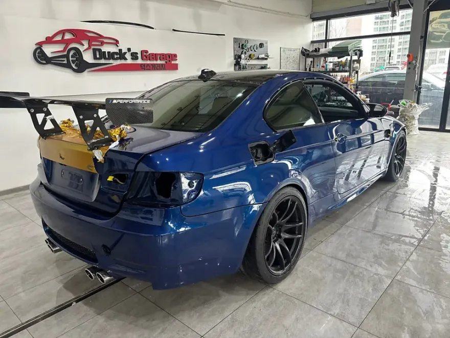 BMW M3のカーラッピング事例|ミッドナイトパープル 施工写真 1-2