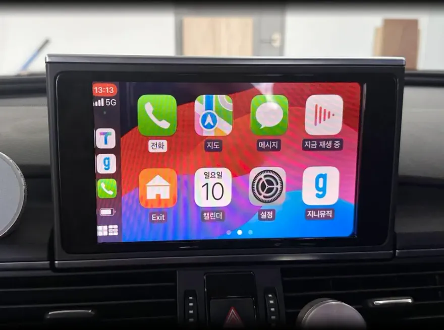 Audi A6 C7のAndroid Auto・CarPlay取付事例 施工写真 1-3