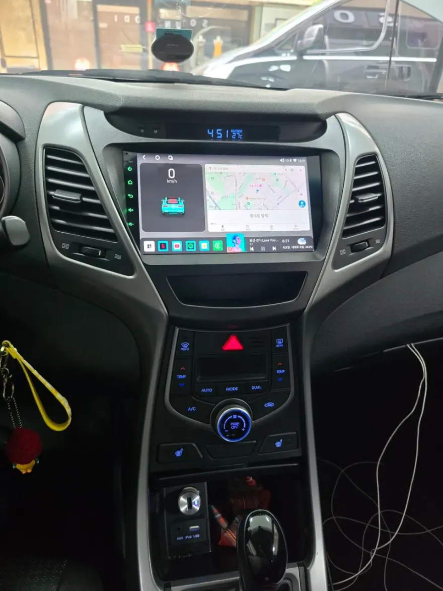 Hyundai Elantra MDのAndroid Auto・CarPlay取付事例 施工写真 2-2