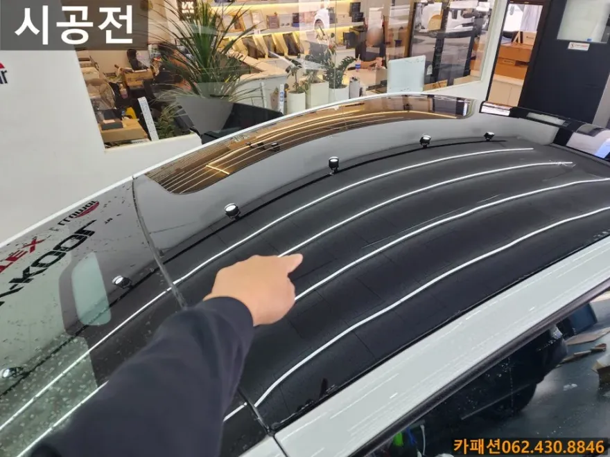 Tesla Model Y ルーフPPF施工事例|費用目安と仕上がり 施工写真 2-1