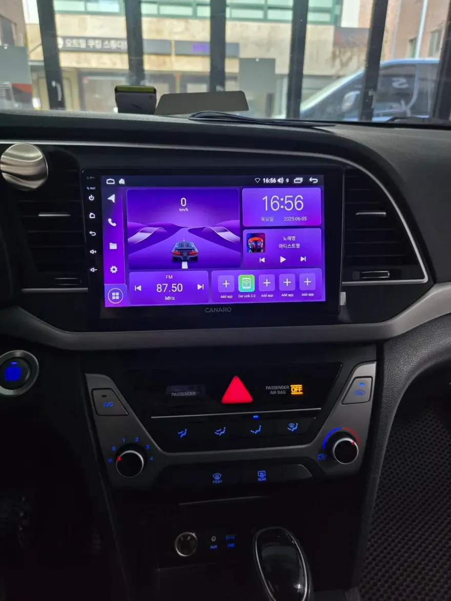 Hyundai Elantra AD android head unit installation result