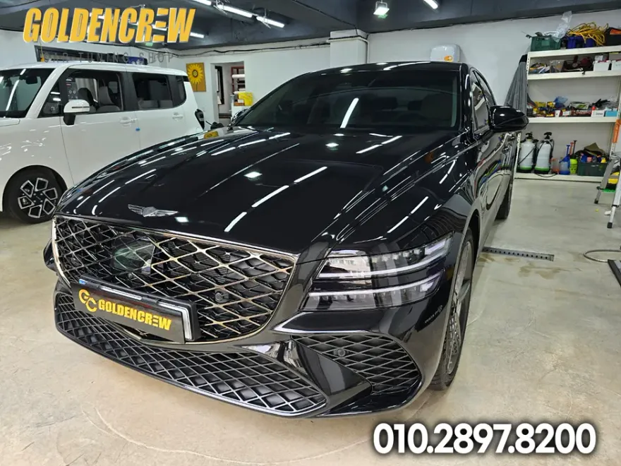 Genesis G80 Sport PPF施工事例|スモークフィルムで高級感アップ 施工写真 2-1