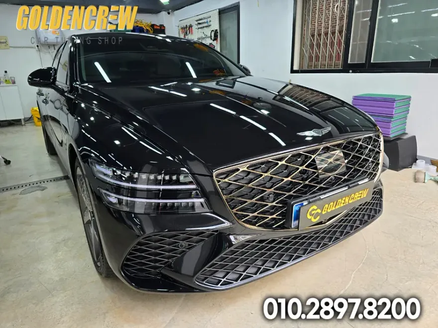 Genesis G80 Sport PPF施工事例|スモークフィルムで高級感アップ 施工写真 3-1