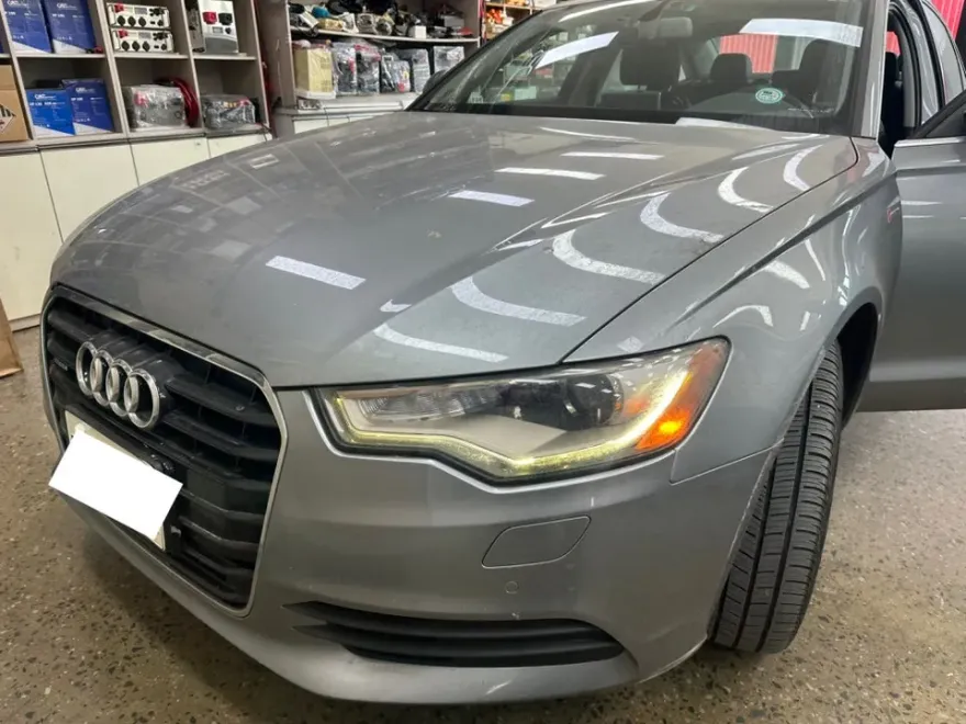 Audi A6 C7 lighting upgrade installation result