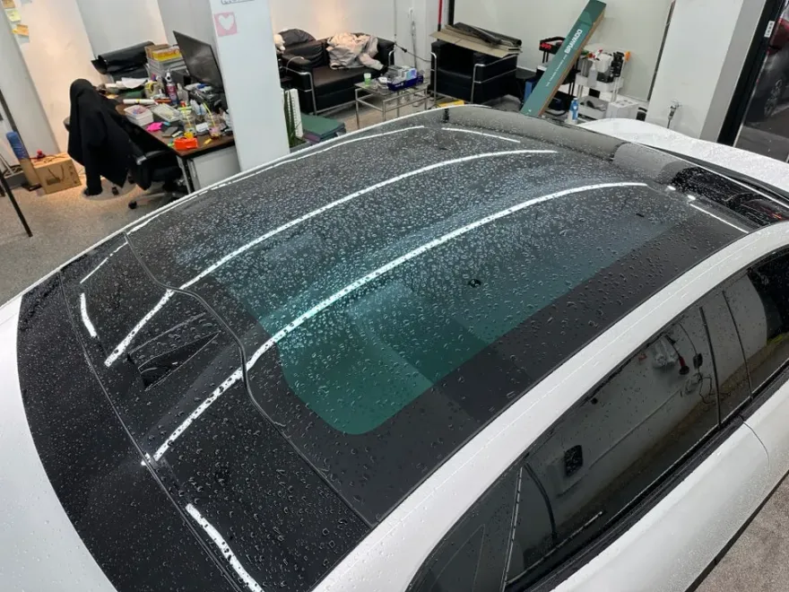 Polestar 4 PPF施工事例｜部分施工で賢く保護 施工写真 3-1