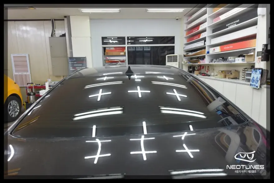 Hyundai Grandeur HGのカーフィルム施工事例|断熱・スモーク 施工写真 3-3