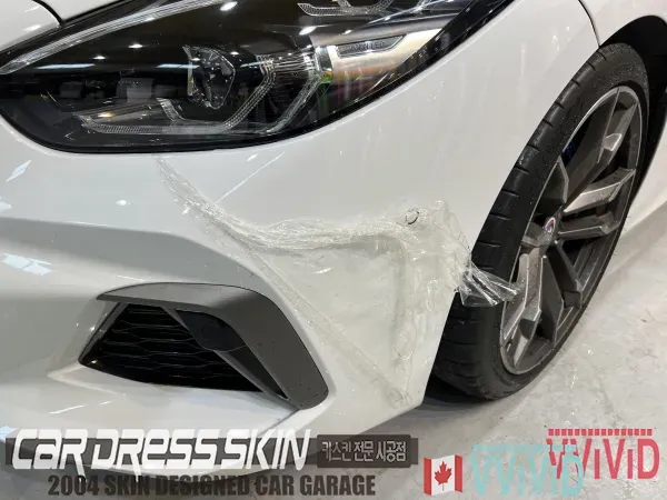 BMW Z4 カーラッピング事例｜チャイナブルー高光沢 施工写真 3-1