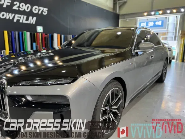 BMW 7 Seriesのカーラッピング事例｜デュオトーン施工 施工写真 2-3